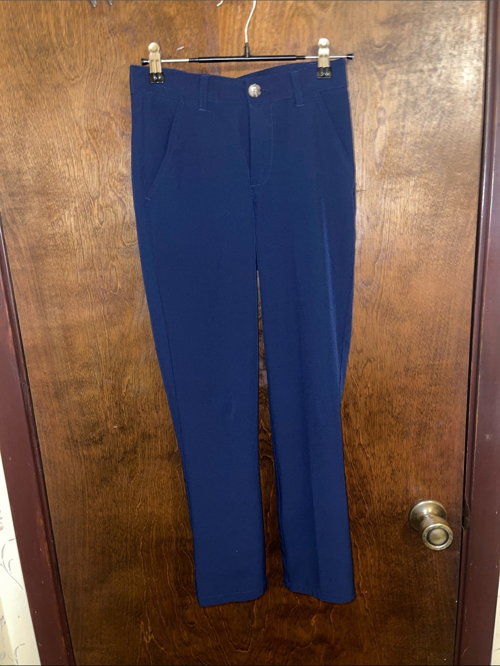 crown & ivy Navy Straight Leg Dress Pants